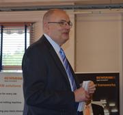 Ben Taylor, Renishaw’s Assistant Chief Executive, addresses guests at the Nordic 10th Anniversary celebrations
