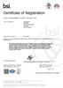 Product quality statement:  Certificate - Renishaw UK FM10671 - ISO9001