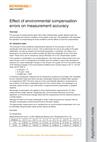 Application note:  Effect of environmental compensation errors on measurement accuracy
